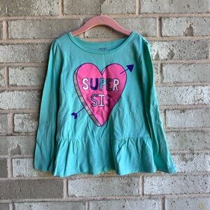 Carters ‘Super Sis' Long Sleeve Shirt